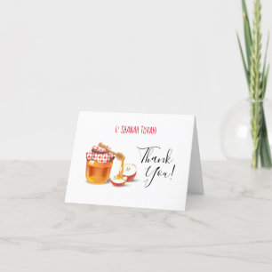 Carte De Remerciements Joyeux Rosh Hashanah Nouvel An juif miel et pomme