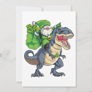 Carte De Remerciements Joyeux St Pat T Rex Saint Patrick's Day Leprechaun