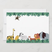 Carte De Remerciements Jungle Safari 1er anniversaire Wild One (Dos)