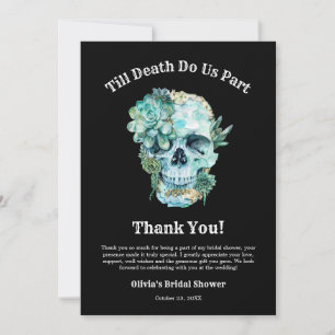 Carte De Remerciements Jusqu'à ce que la mort nous sépare Halloween Brida