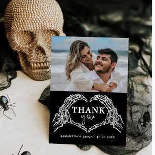 Carte De Remerciements Jusqu'à la mort Fêtons-nous Gothique mariage d'Hal