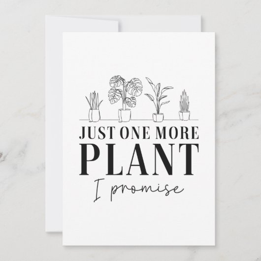 Carte De Remerciements Juste un Plante de plus (Devant)