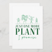 Carte De Remerciements Juste un Plante de plus (Devant / Derrière)