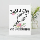 Carte De Remerciements Juste une fille qui aime Pickleball (Debout devant)
