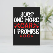 Carte De Remerciements Juste Une Voiture De Plus Je Promets (Debout devant)