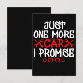 Carte De Remerciements Juste Une Voiture De Plus Je Promets (Devant / Derrière)