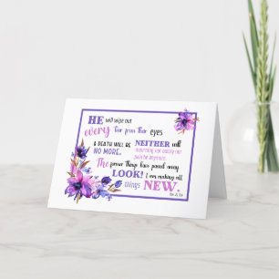 Carte De Remerciements JW Sympathy Card Révélation 21:3,4