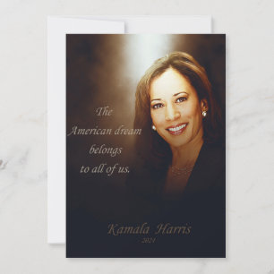 Carte De Remerciements Kamala Harris. American Dream appartient à nous to