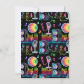 Carte De Remerciements Karaoke Glow Singing Music Custom Name (Dos)