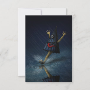 Carte De Remerciements Kasa Obake Fantôme de Parapluie Japonais Jour de P