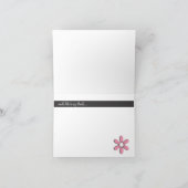 Carte De Remerciements Katherine - Rose et Noir (Intérieur)