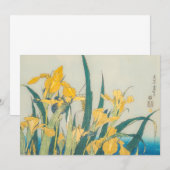 Carte De Remerciements Katsushika Hokusai - Sauterelle et Iris (Devant / Derrière)