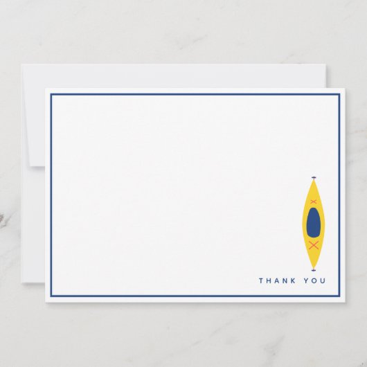 Carte De Remerciements Kayak (Devant)