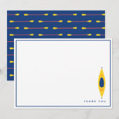 Carte De Remerciements Kayak (Devant / Derrière)