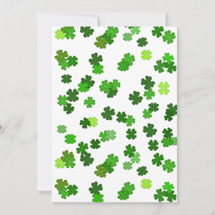 Carte De Remerciements Kelly green "Shamrocks en train de tomber"