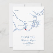 Carte De Remerciements Kennebunkport Maine Mariage Flat (Devant)
