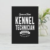 Carte De Remerciements Kennel Technician Job Title Cadeau (Debout devant)