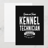 Carte De Remerciements Kennel Technician Job Title Cadeau (Devant / Derrière)