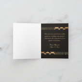 Carte De Remerciements Kente noir et or (Intérieur)