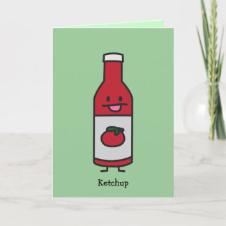 Carte De Remerciements Ketchup Bouteille Sauce tomate Table condiment fan