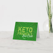 Carte De Remerciements Keto Friendly Low Carb (Dos)