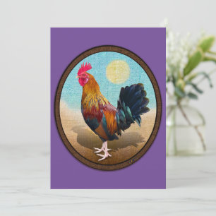 Carte De Remerciements Key West - Rooster tzigane Vintage ovale