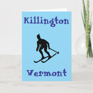 Carte De Remerciements Killington, VT Skiing (Vermont Ski Town)