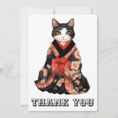 Carte De Remerciements Kimono Cat (Devant)