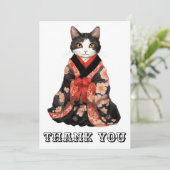 Carte De Remerciements Kimono Cat (Debout devant)