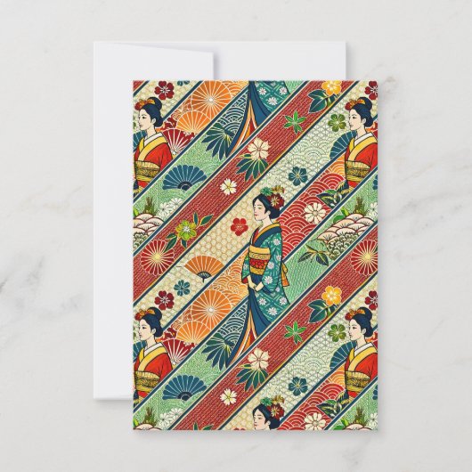 Carte De Remerciements kimono japonais (Devant)