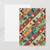Carte De Remerciements kimono japonais (Devant / Derrière)