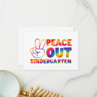 Kindergarten Tie Dye Dernier Jour D'École Peace Ou