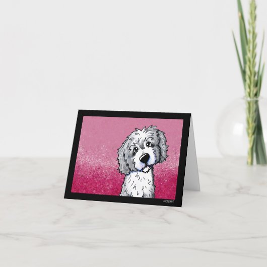 Carte De Remerciements KiniArt Goldendoodle (Devant)