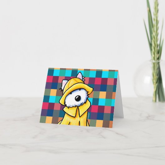 Carte De Remerciements KiniArt Raincoat Westie (Devant)
