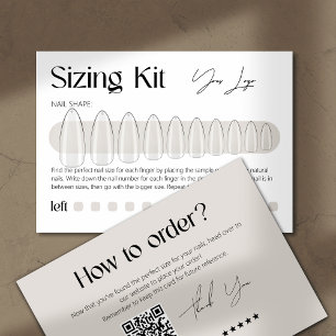 Carte De Remerciements Kit de dimensionnement Ongles Press-On Modernes
