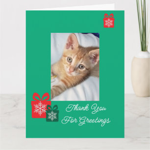 Carte De Remerciements Kitten Orange Photo Texte Personnaliser