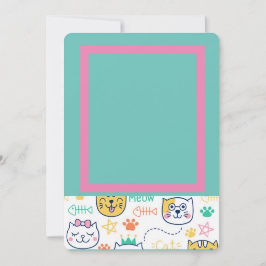 Carte De Remerciements Kitty Cat (Dos)