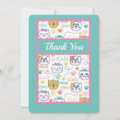 Carte De Remerciements Kitty Cat (Devant)