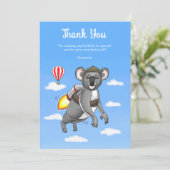 Carte De Remerciements Koala Fusée Merveilleux (Debout devant)