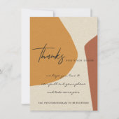CARTE DE REMERCIEMENTS KRAFT RUST ORANGE ABSTRAIT ENTREPRISE LOGO (Devant)
