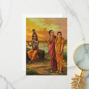 Carte De Remerciements Krishna déclarant son amour pour Radha par Raja Ra