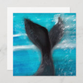 Carte De Remerciements La baleine (Devant / Derrière)