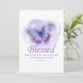 Carte De Remerciements La Bible chrétienne des femmes Verse Papillon :Bén (Debout devant)