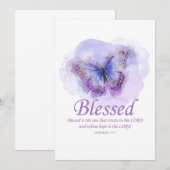 Carte De Remerciements La Bible chrétienne des femmes Verse Papillon :Bén (Devant / Derrière)