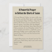 Carte De Remerciements La bienheureuse Vierge Marie Punch le diable au vi (Dos)