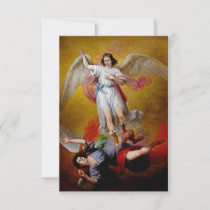 Carte De Remerciements La chute de Lucifer par Antonio Maria Esquivel