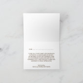 Carte De Remerciements La Collection de Mariage au Ruban Bleu Rustique (Intérieur)