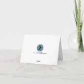 Carte De Remerciements La Collection de Mariage Rustic Blue Bow (Dos)