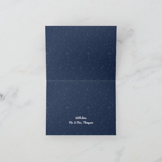 Carte De Remerciements La collection de Mariages de nuit étoilée - (Intérieur)