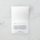 Carte De Remerciements La collection de mariages Modern Chevron Navy et C (Intérieur)